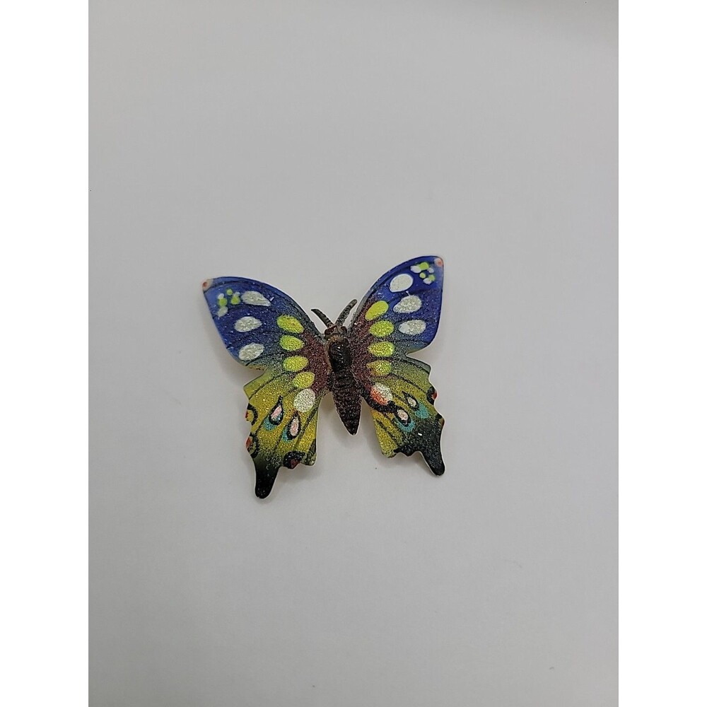 Vintage Butterfly Brooch Acrylic Colorful Pin Marked Korea Jewelry - Picture 8 of 12